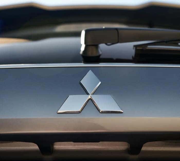 Mitsubishi logo on car