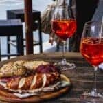 bread on brown wooden plate