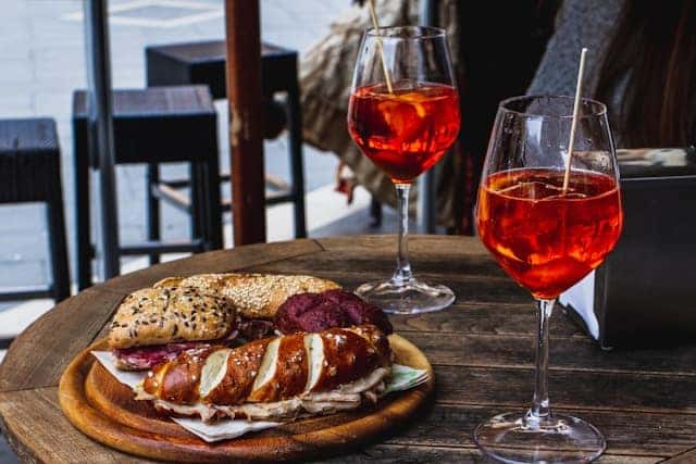 bread on brown wooden plate