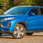 Blue Mitsubishi Outlander Sport parked