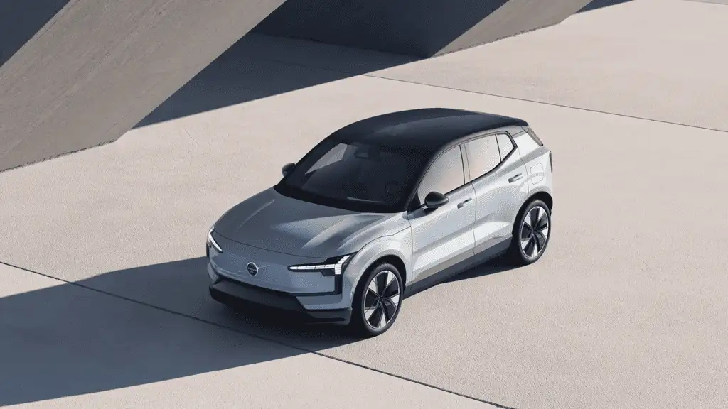 2026 Volvo EX30 electric SUV shown in a modern setting for urban driving near Kingsport, TN