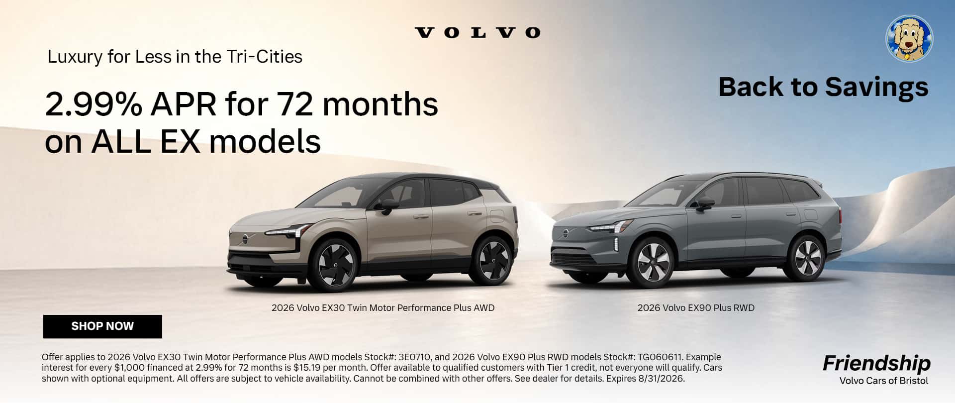 2.99% APR Available on All New Volvo EXS!