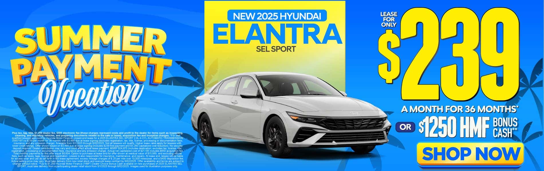 2025 Hyundai Elantra SEL Sport $239 a Month for 36 Months* or $1,250 HMF Bonus Cash**