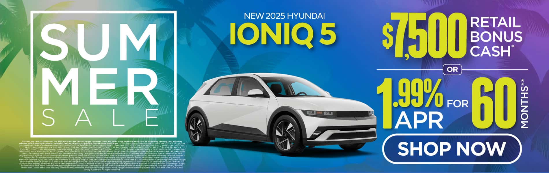 New 2025 Hyundai Ioniq 5 $7,500 Retail Bonus Cash* or 1.99% APR for 60 Months**