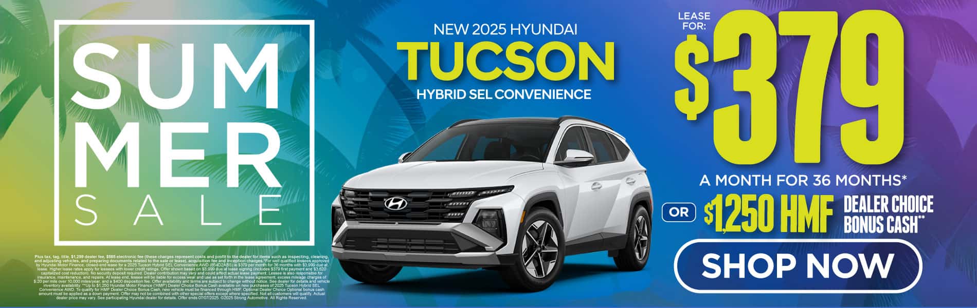 New 2025 Hyundai Tucson Hybrid SEL Convenience $379 a month for 36 Months* or $1,250 HMF Dealer Choice Bonus Cash**