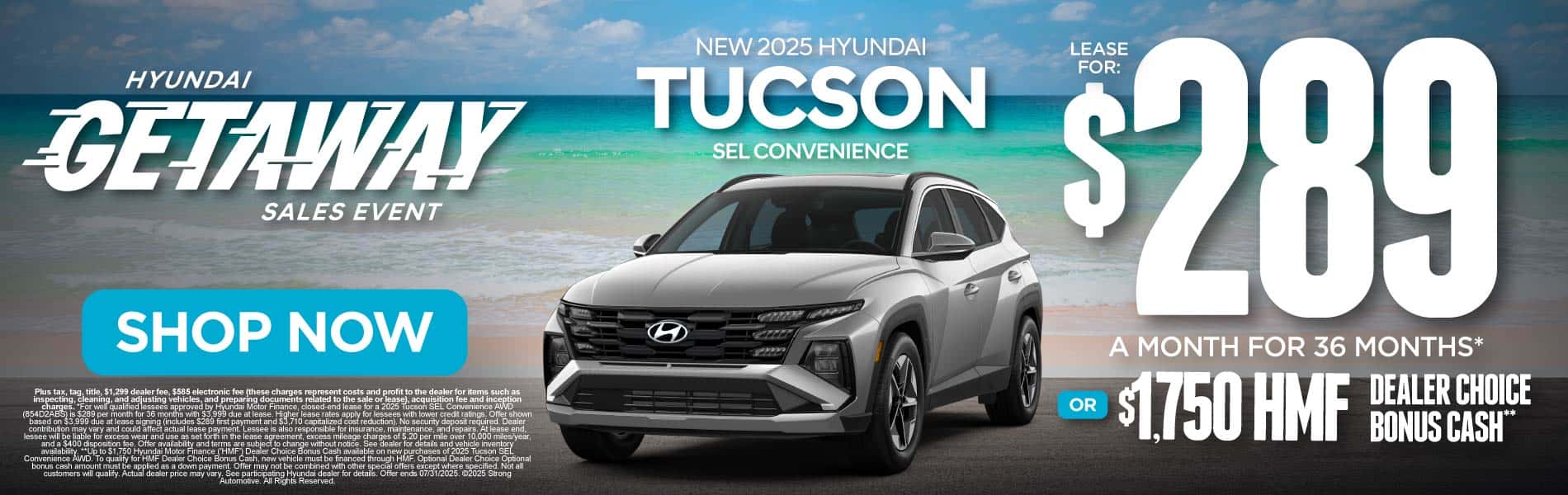 New 2025 Hyundai Tucson SEL Convenience $289 a month for 36 Months* or $1,750 HMF Dealer Choice Bonus Cash**
