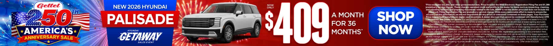 New 2026 Hyundai Palisade $409 a month for 36 months*