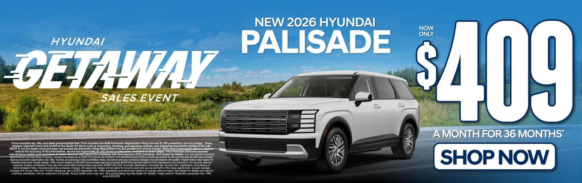 New 2026 Hyundai Palisade $409 a month for 36 months*