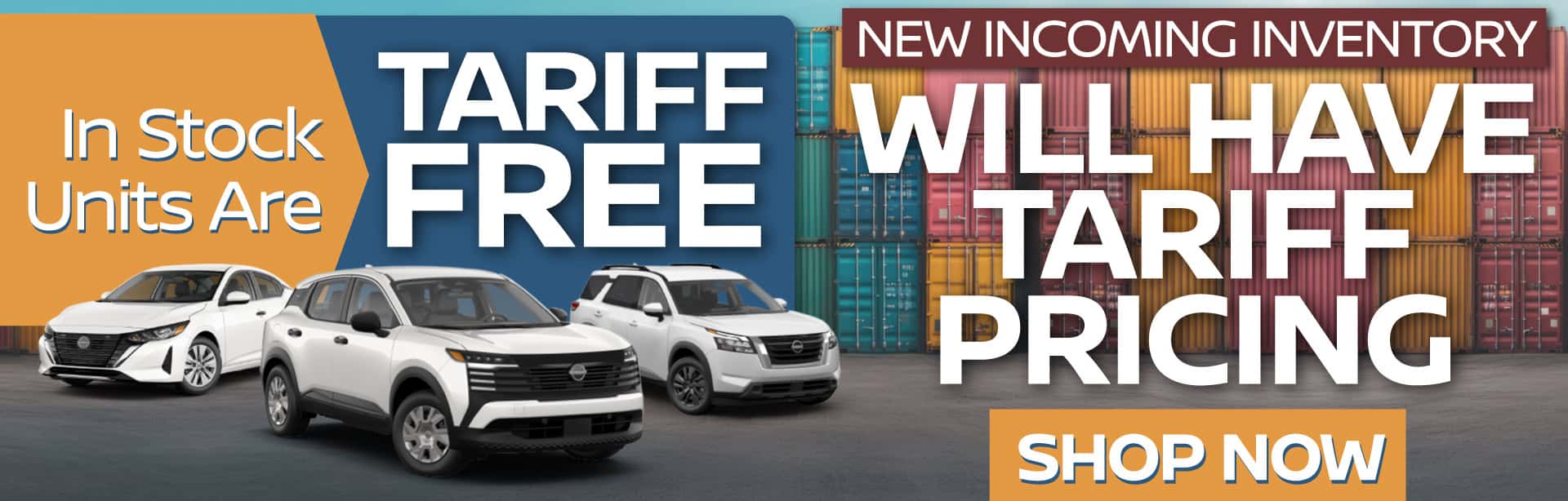 Tariff-Free Cars Still Available - Newly Arrived Inventory Will Have Tariff Pricing