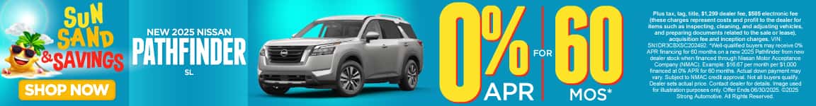 New 2025 Nissan Pathfinder SL 0% APR for 60 Months*