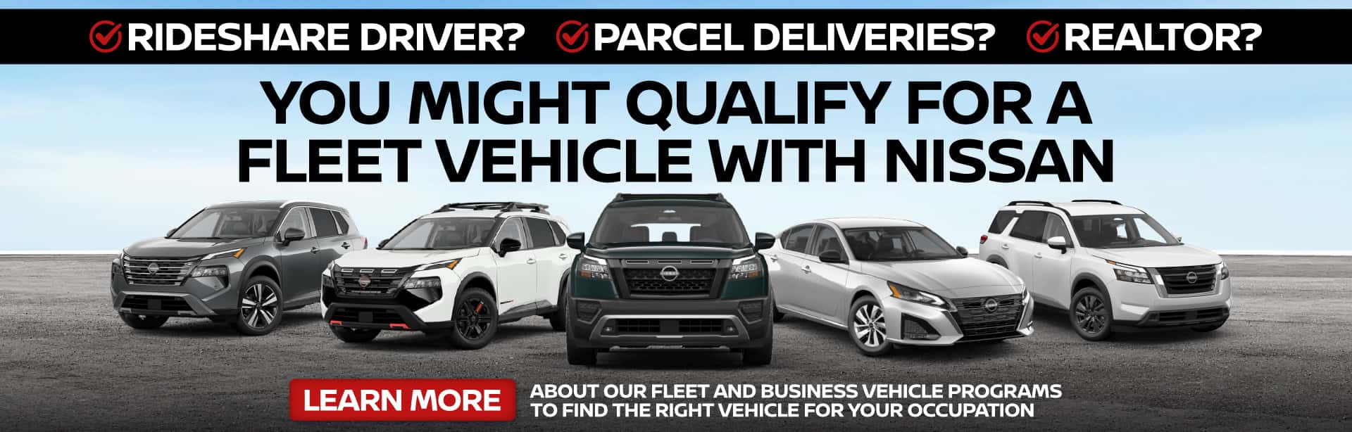 qualify for a fleet vehicle with Nissan
