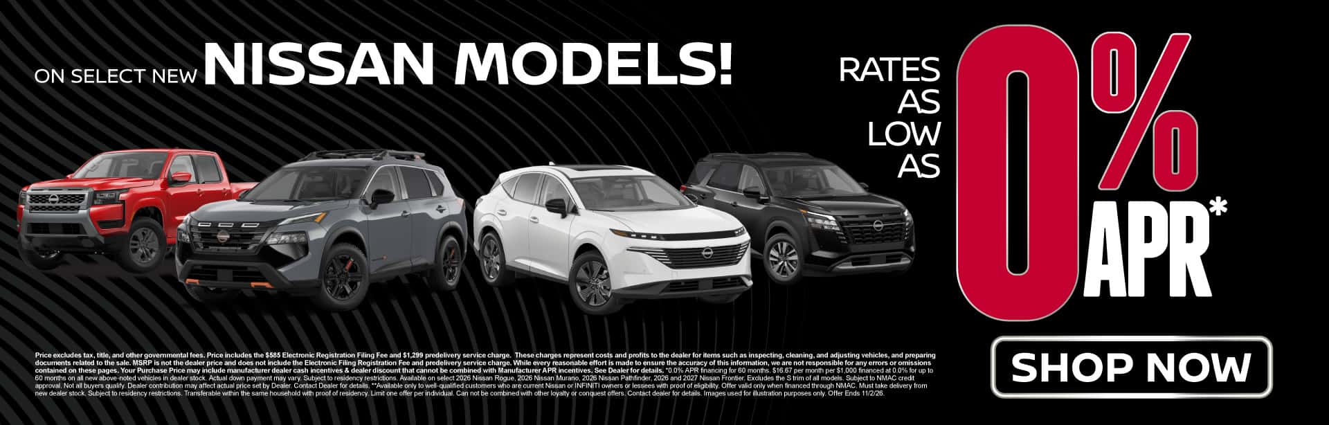 Rates as low as 0% APR!*