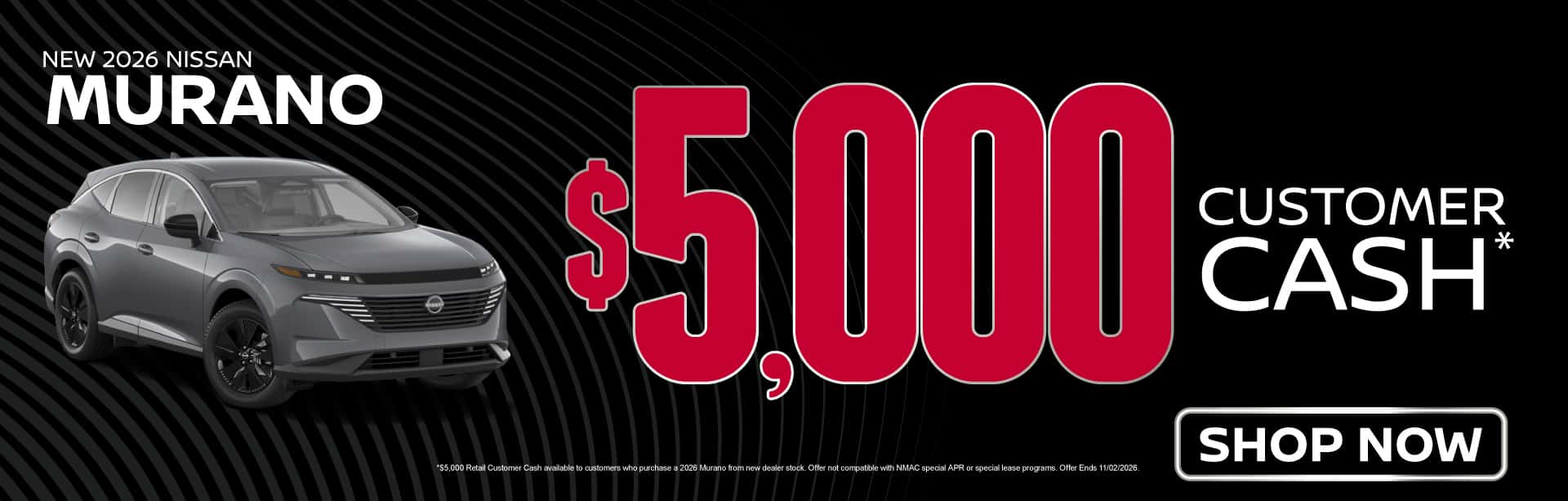 New 2026 Nissan Murano $5,000 Customer Cash*