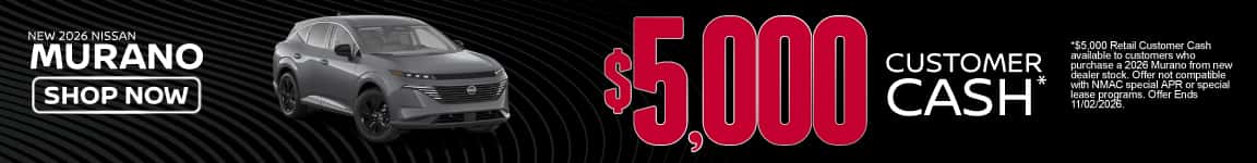 New 2026 Nissan Murano $5,000 Customer Cash*