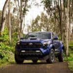 A 2025 Toyota Tacoma parked in a forest