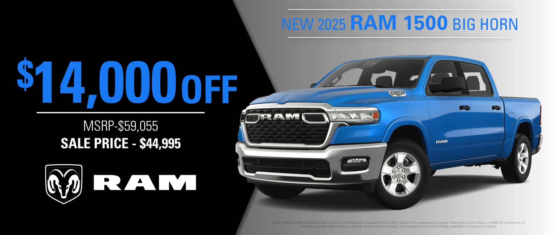 2025 RAM 1500 - $14,000 OFF SALE PRICE OF $44,995