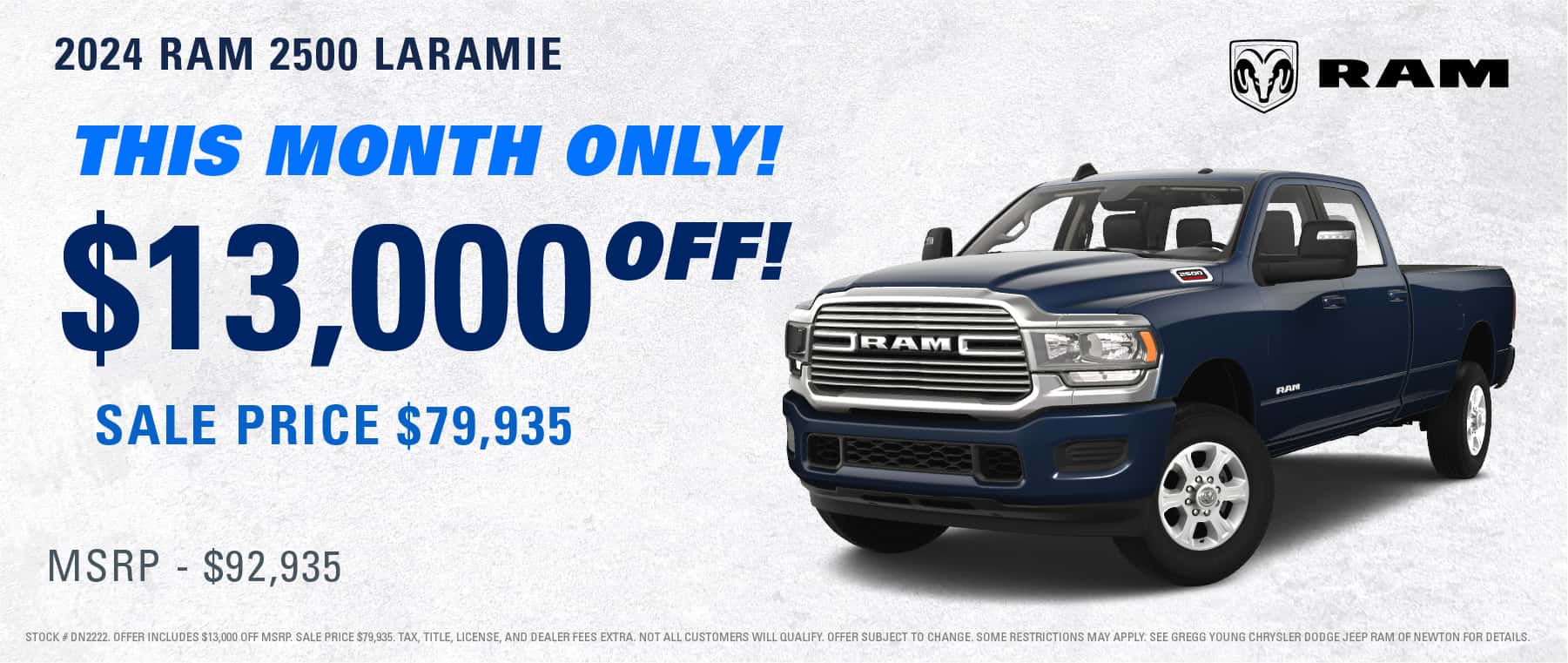 2024 Ram 2500 Sale Price $79,935 $13,000 off!