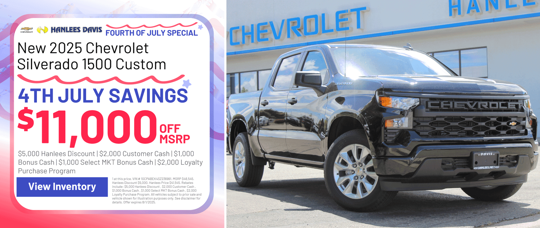 New 2025 Chevrolet Silverado 1500 Custom Special