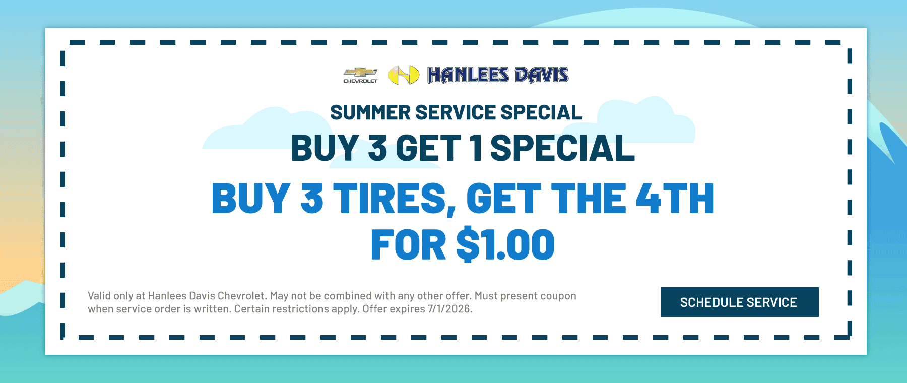 Buy 3 Get 1 Tire Special