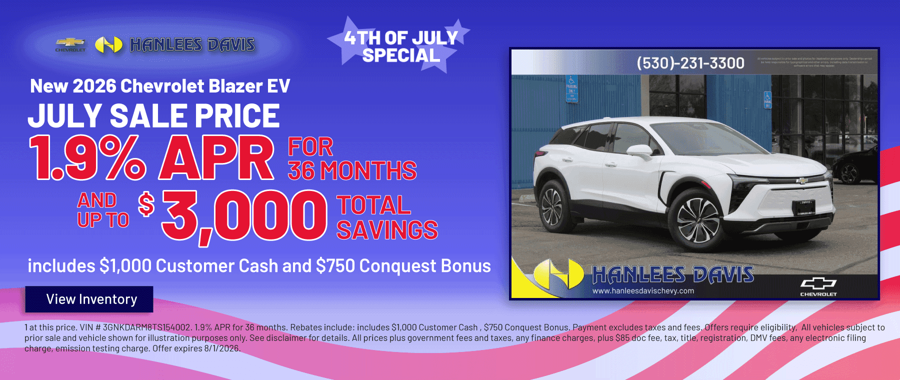 New 2026 Chevrolet Blazer EV Special