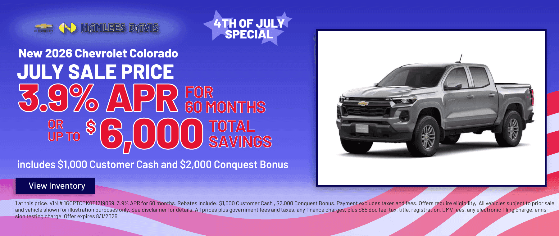 New 2026 Chevrolet Colorado Special