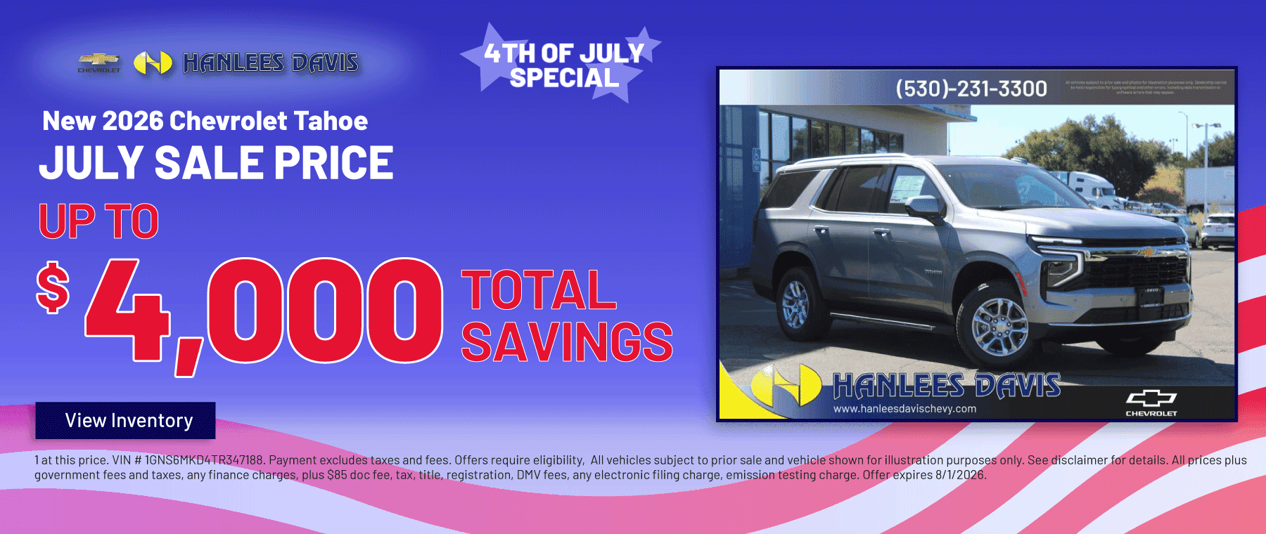 New 2026 Chevrolet Tahoe Special