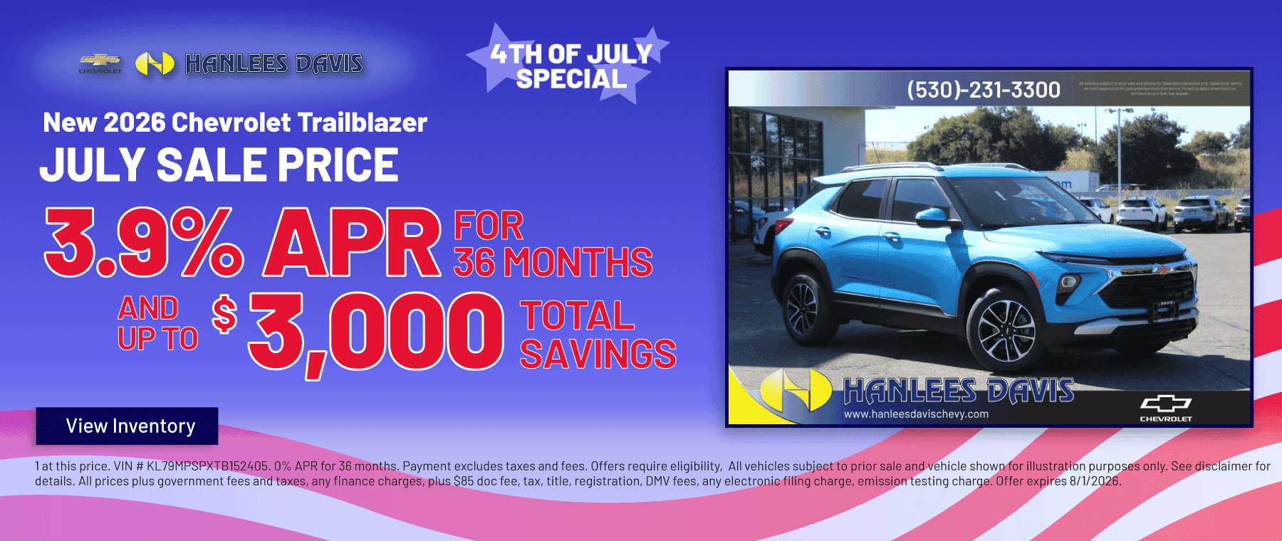 New 2026 Chevrolet Trailblazer Special