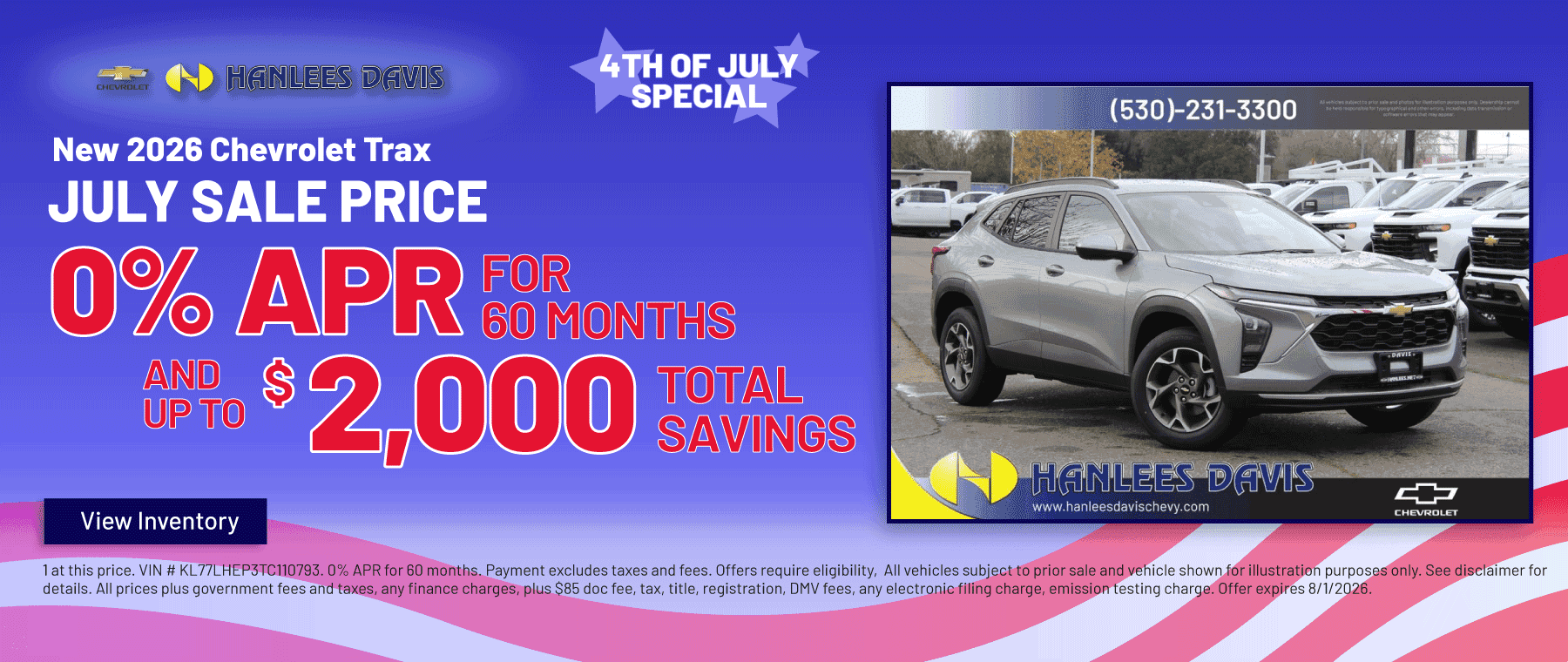 New 2026 Chevrolet Trax Special