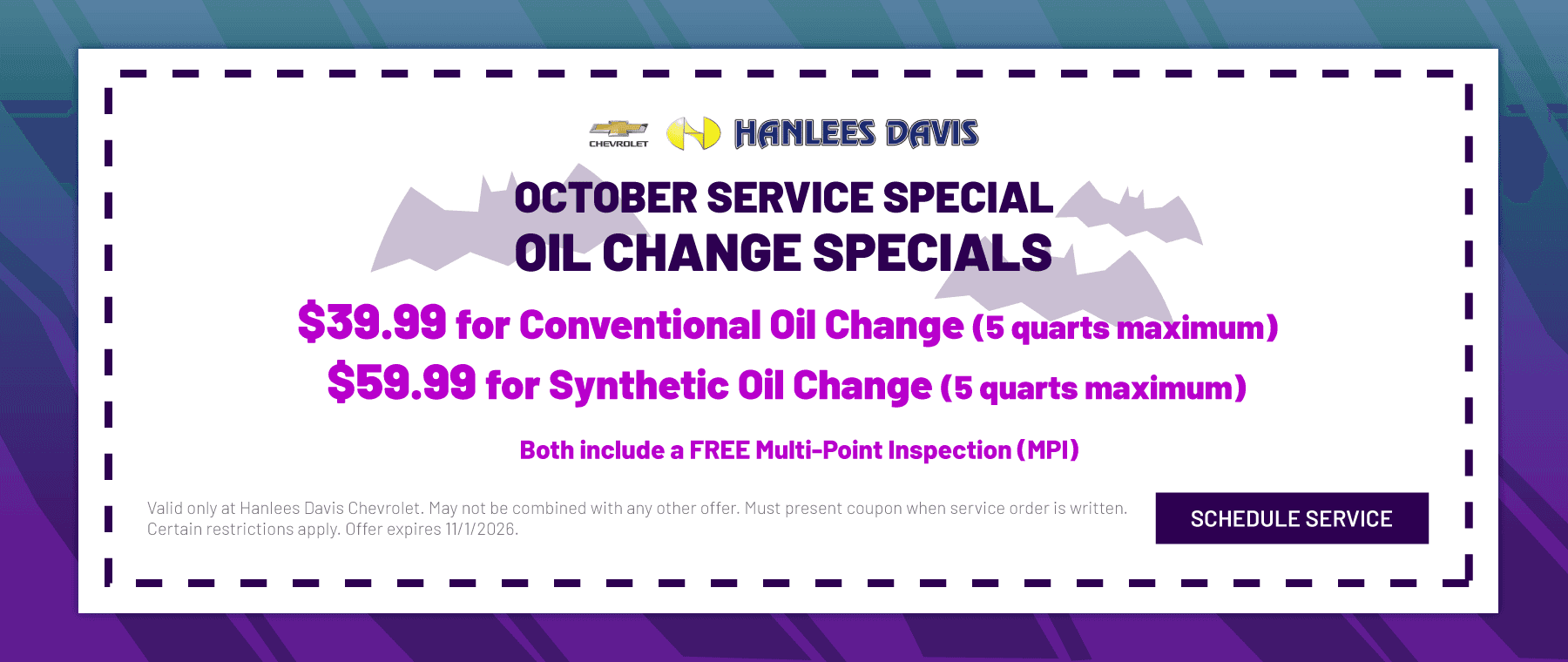 Oil Change Special