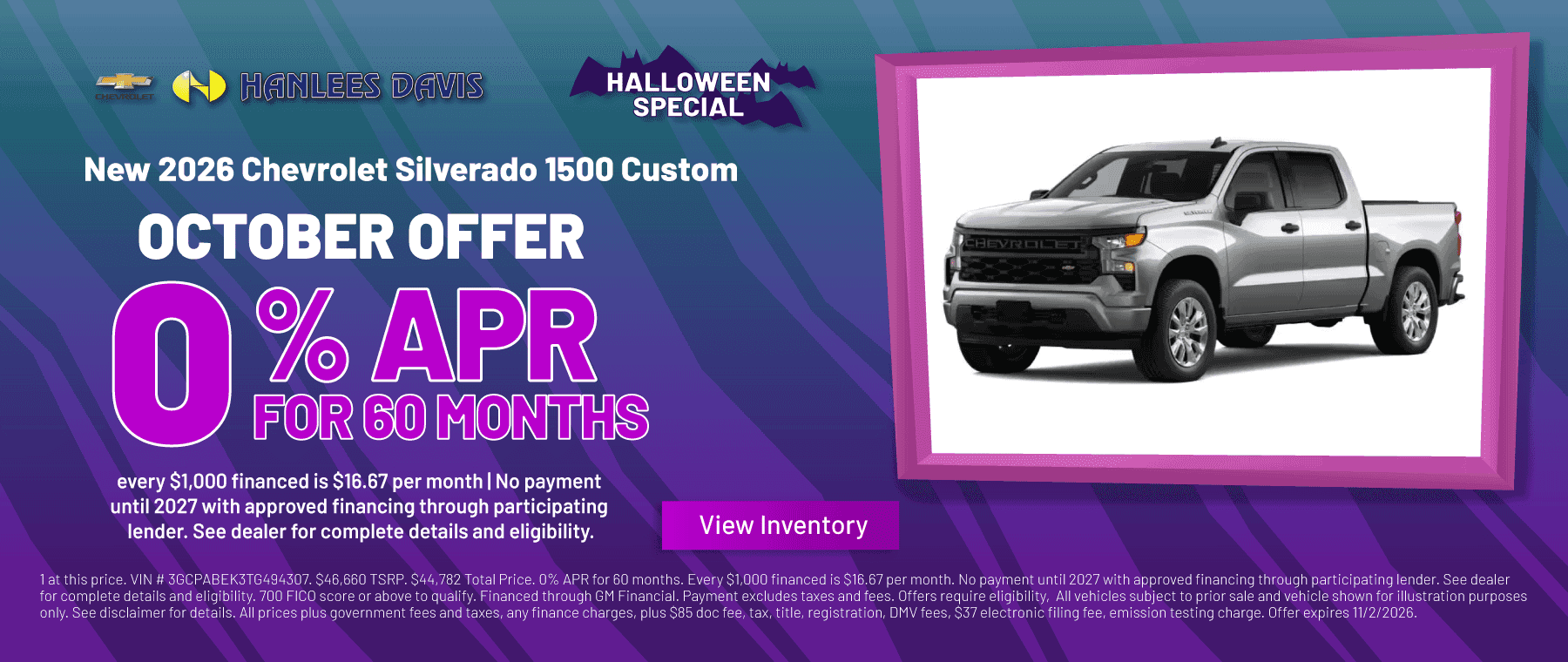 New 2026 Chevrolet Silverado 1500 Custom Special