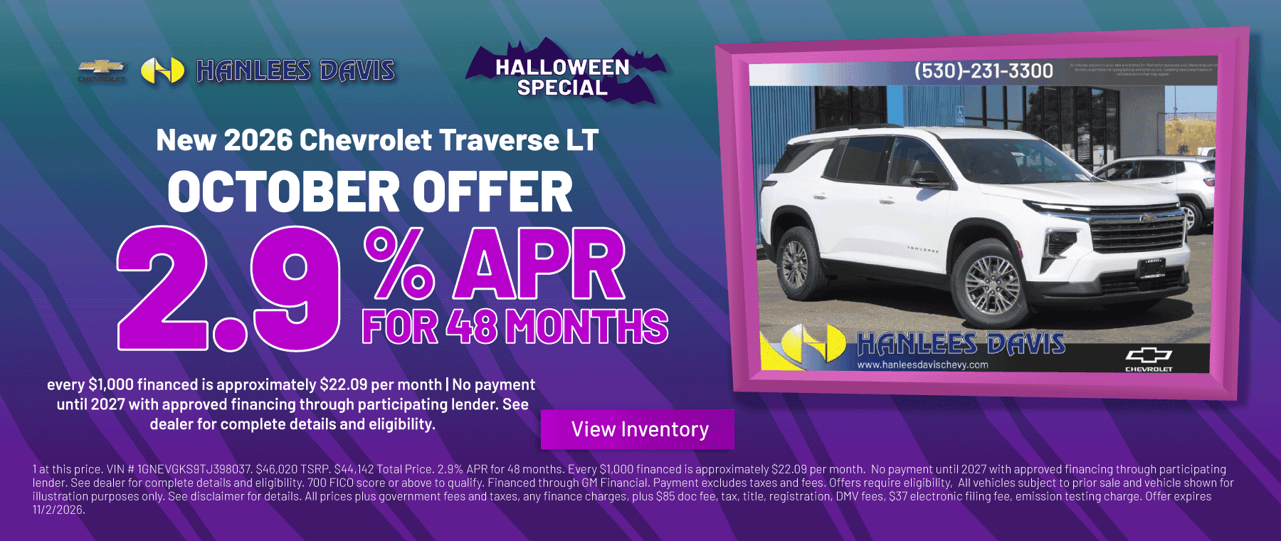 New 2026 Chevrolet Traverse LT Special