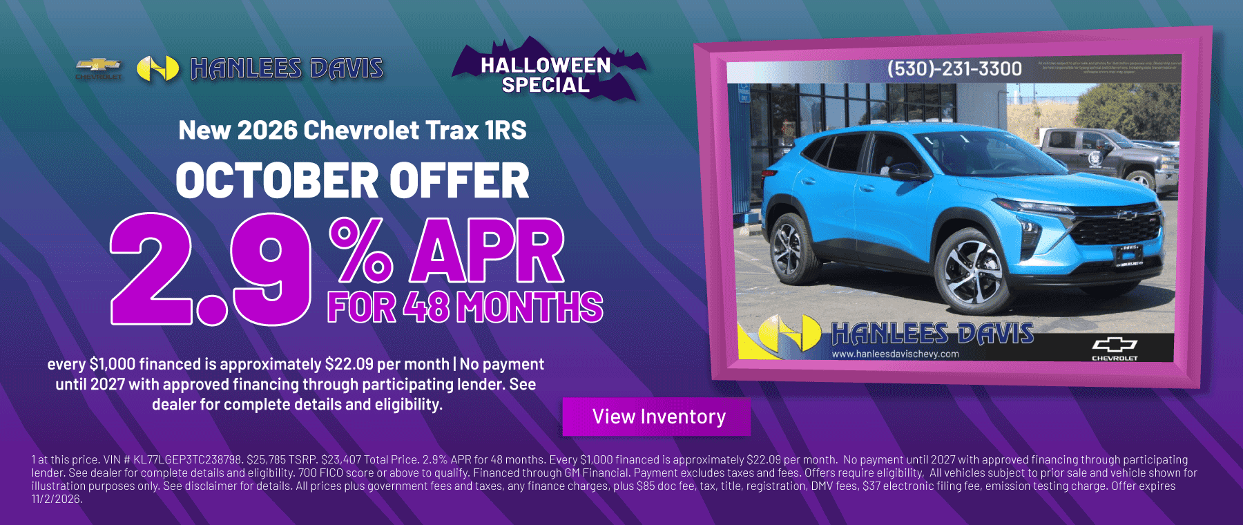 New 2026 Chevrolet Trax 1RS Special