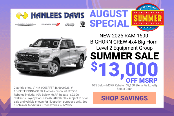 NEW 2025 RAM 1500 BIGHORN CREW 4x4 Big Horn Level 2 Equipment Group