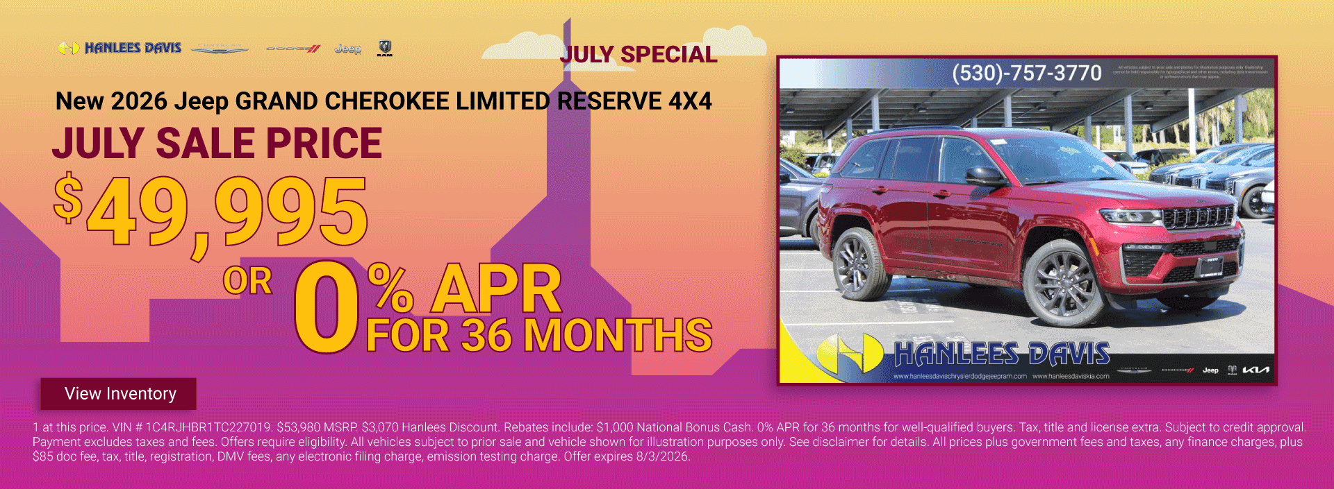 New 2026 Jeep GRAND CHEROKEE L LAREDO ALTITUDE 4X4 Special