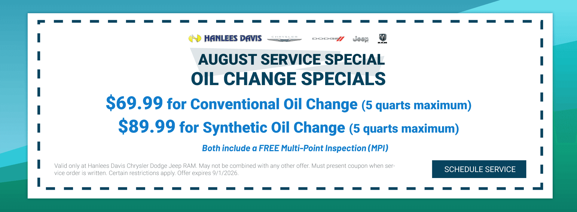 Oil Change Special
