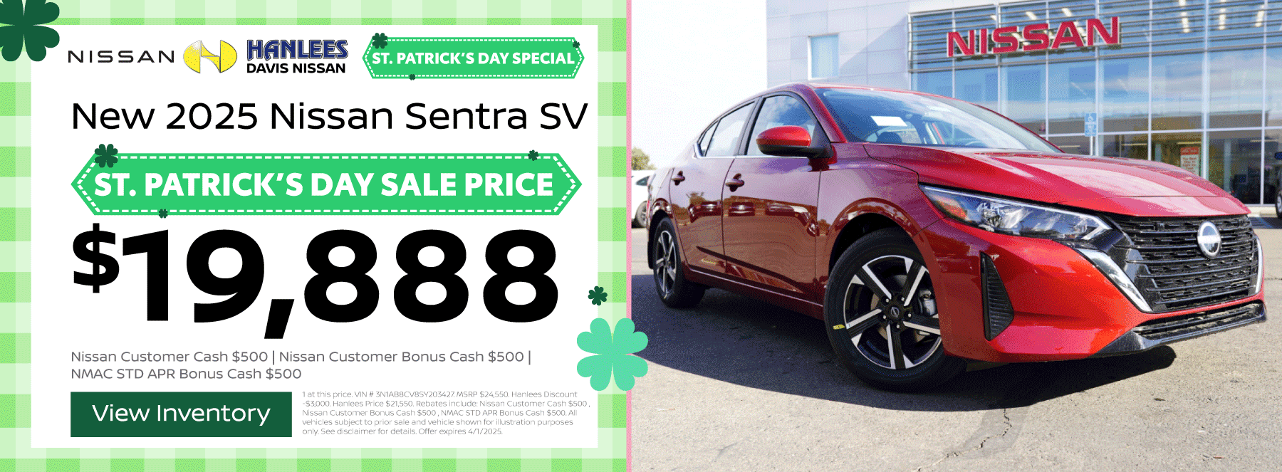 New 2025 Nissan Sentra SV Special