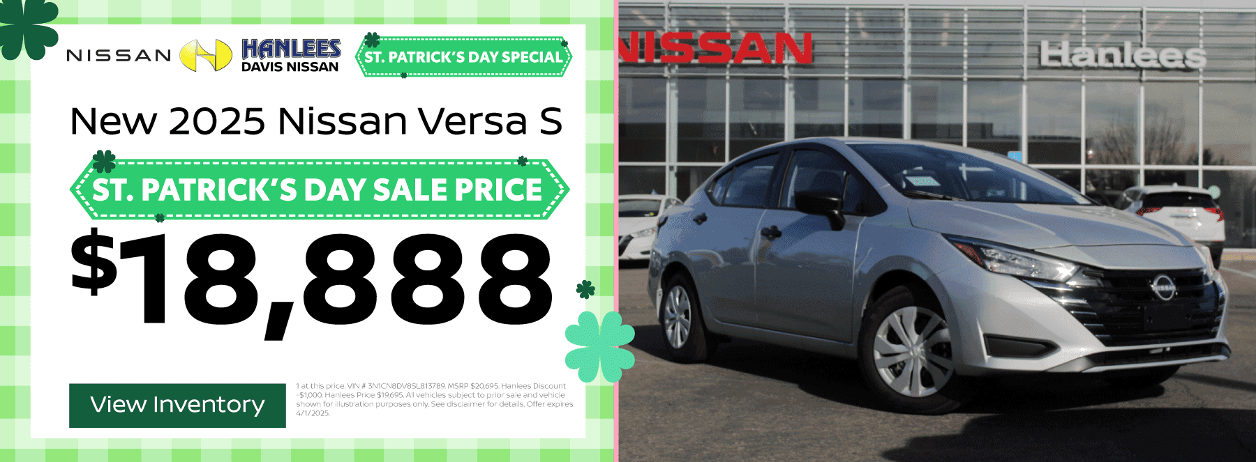 New 2025 Nissan Versa S Special
