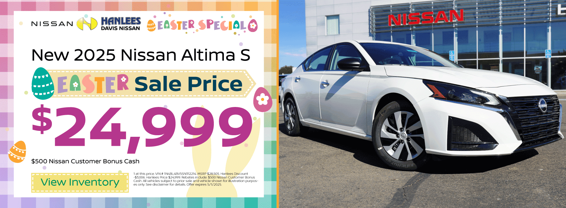 New 2025 Nissan Altima S Special