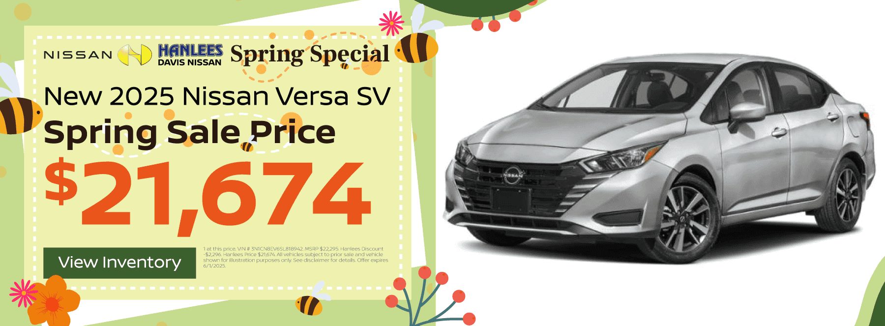 New 2025 Nissan Versa SV Special