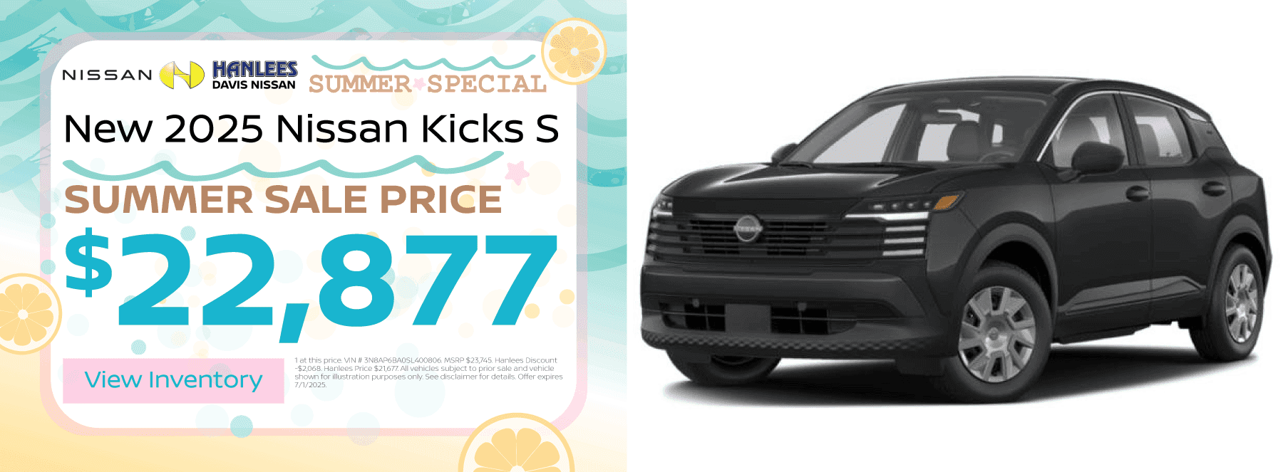 New 2025 Nissan Kicks S Special