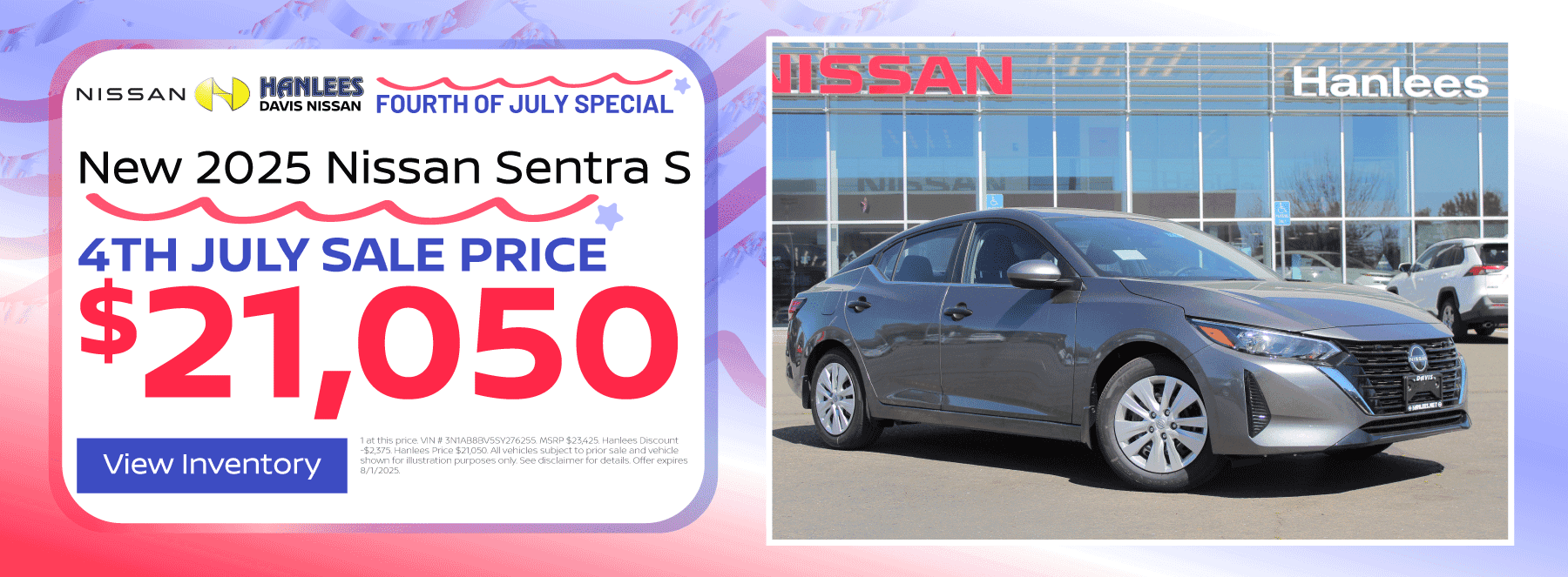 New 2025 Nissan Sentra S Special
