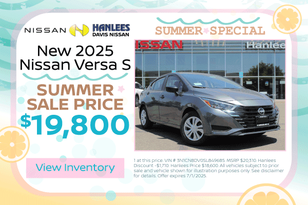 New 2025 Nissan Versa S