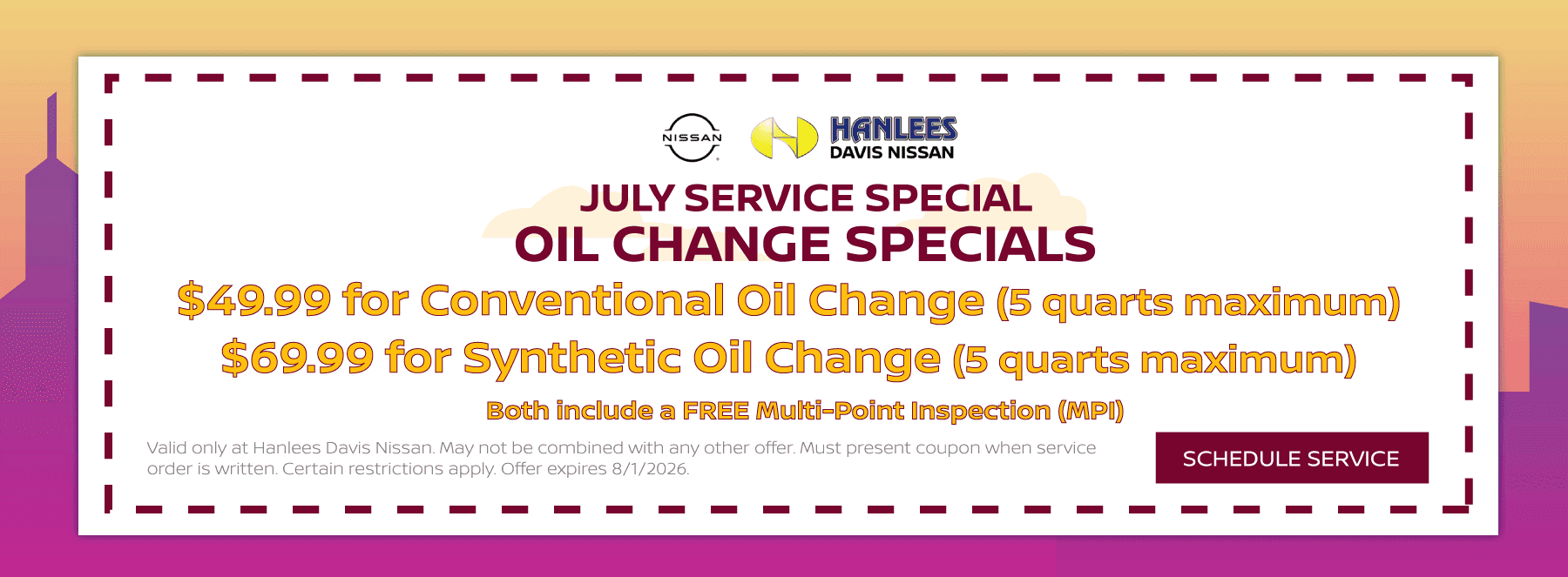 Oil Change Special