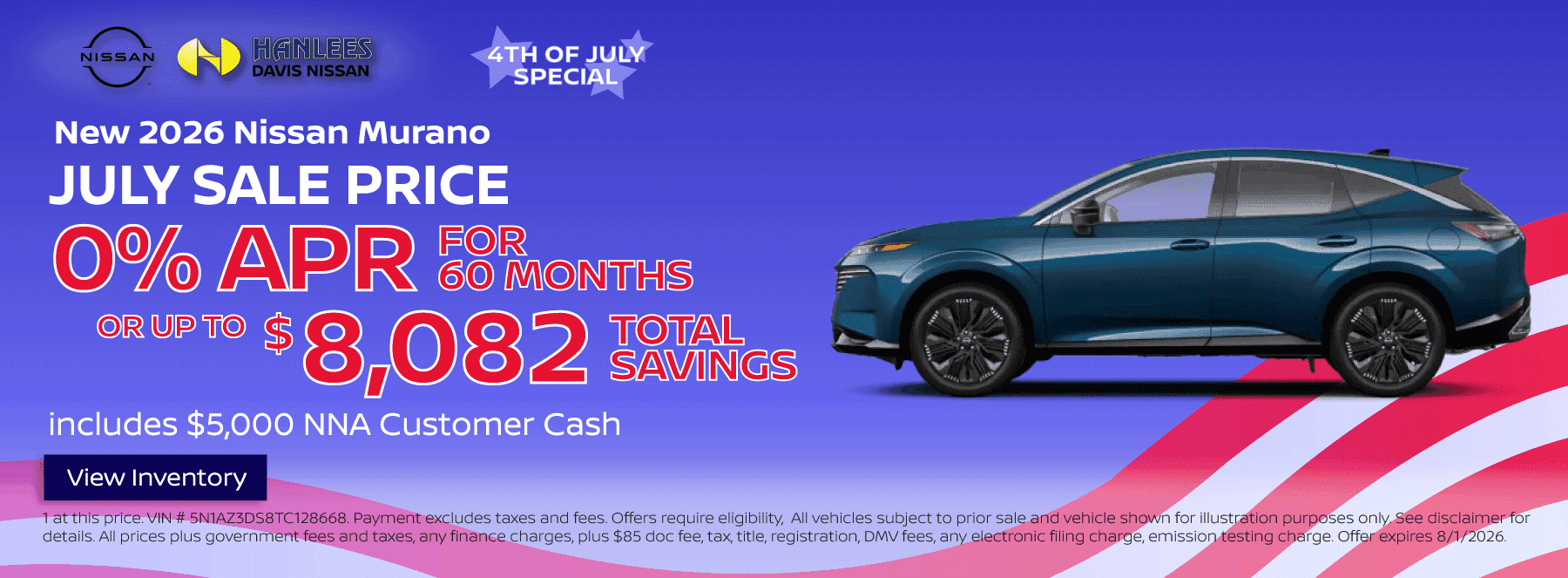 New 2026 Nissan Murano Special