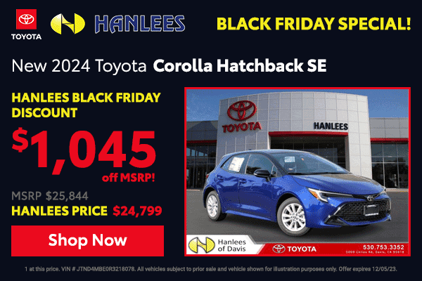 $1,045 off MSRP! | New 2024 Toyota Corolla Hatchback SE