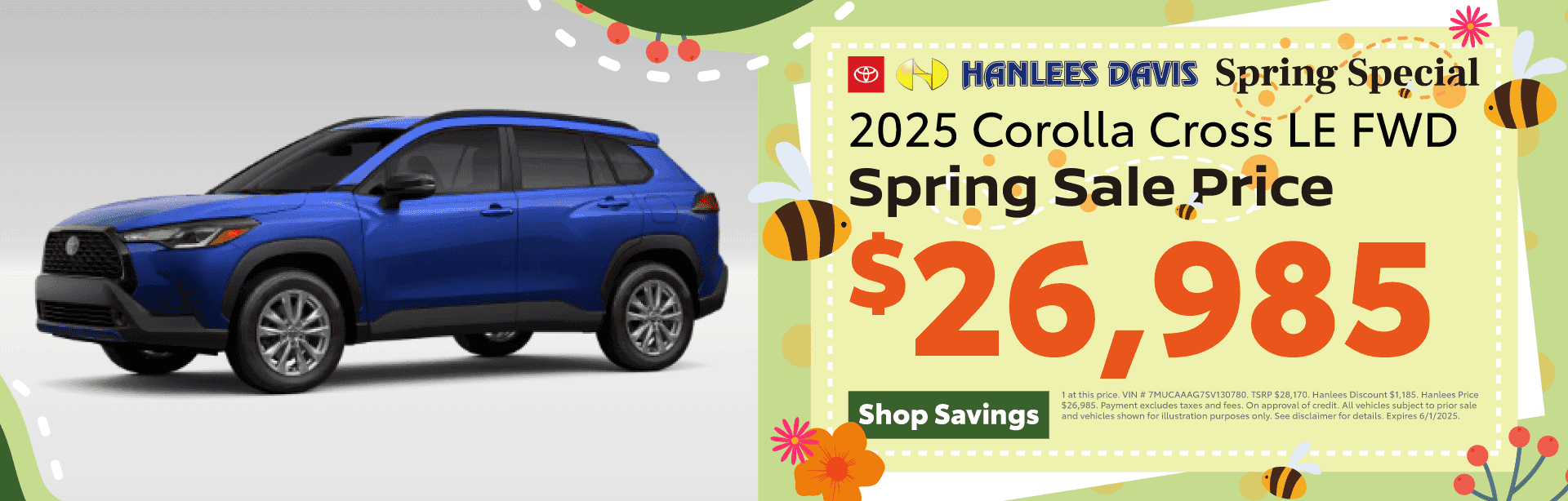 2025 Corolla Cross LE FWD Special