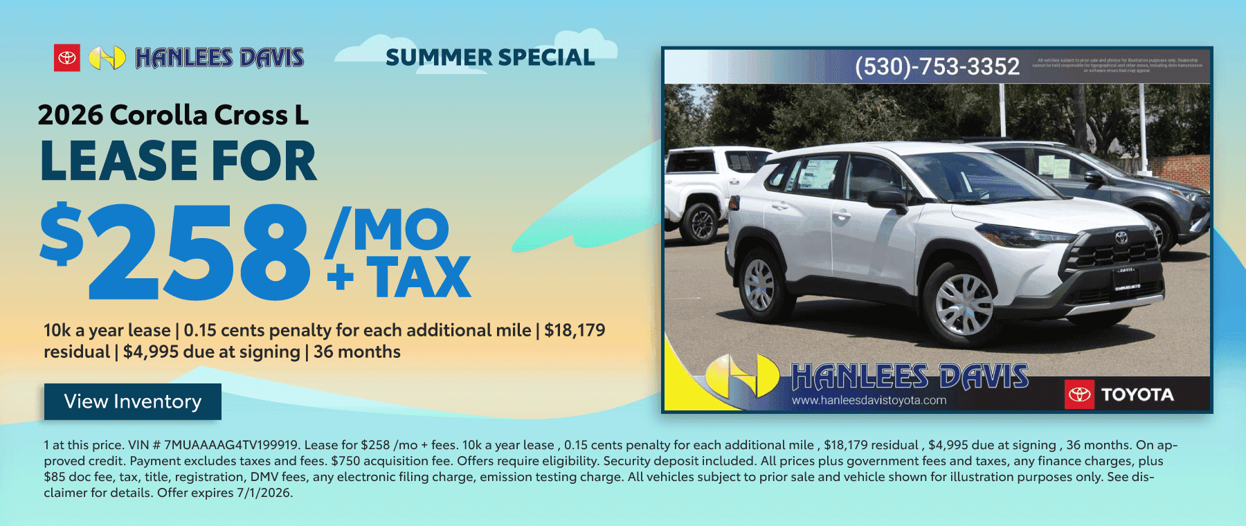 2026 Corolla Cross L Special