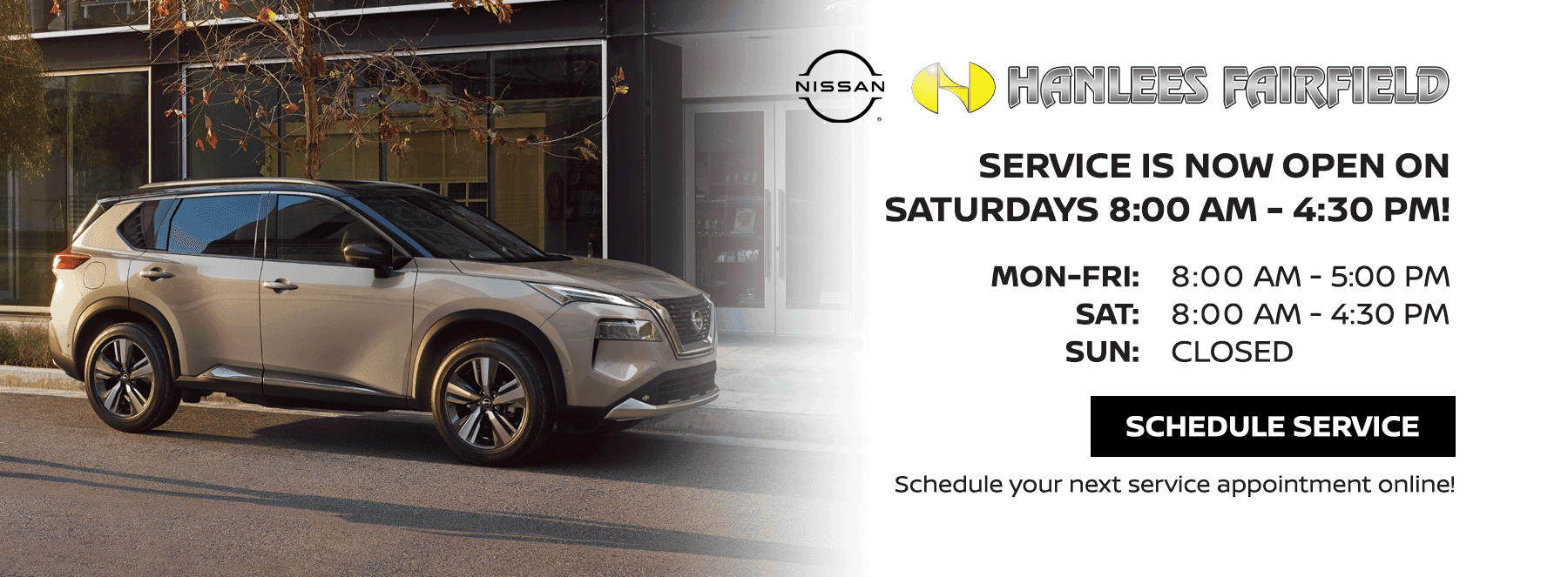 Open for service on Saturdays