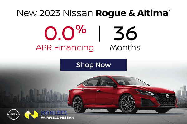 0% APR for 36 months on select New 2023 Rogue and Altima