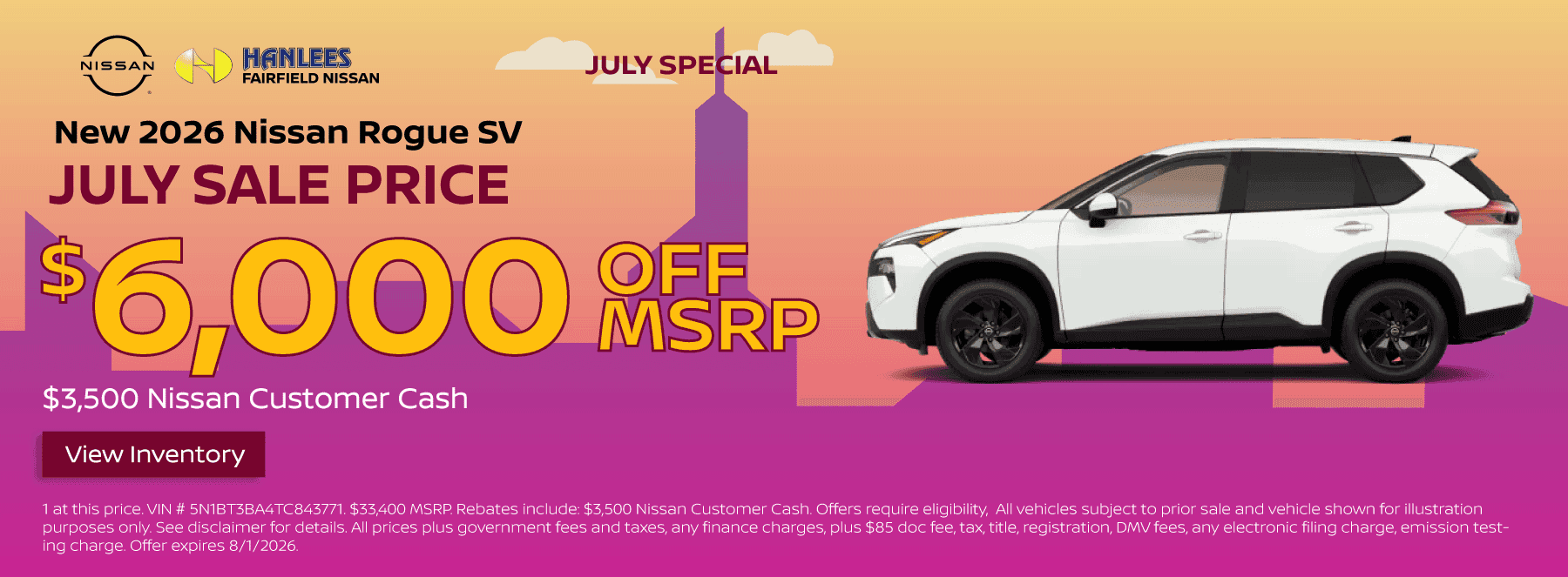 New 2026 Nissan Rogue SV Special